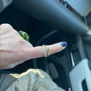 Elegant Gold and Silver Ring Set